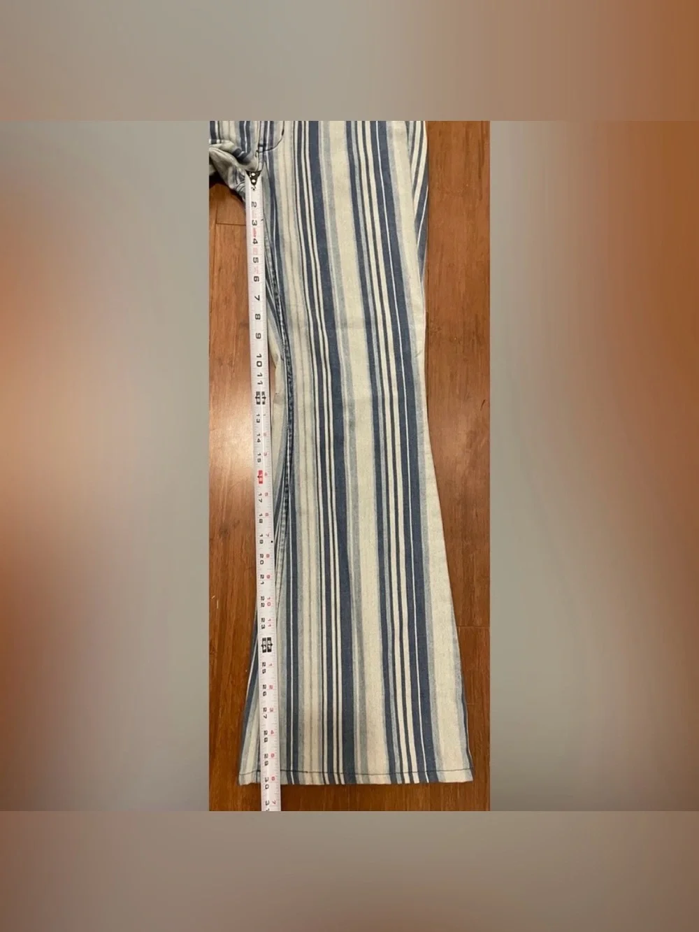 Free People Jeans 25 Flare Striped Beach Hippie